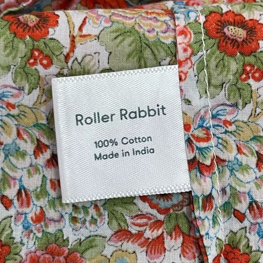 Roller Rabbit Agnese Floral Alianne Top Blouse Medium V-Neck Boho Cotton - Picture 7 of 7